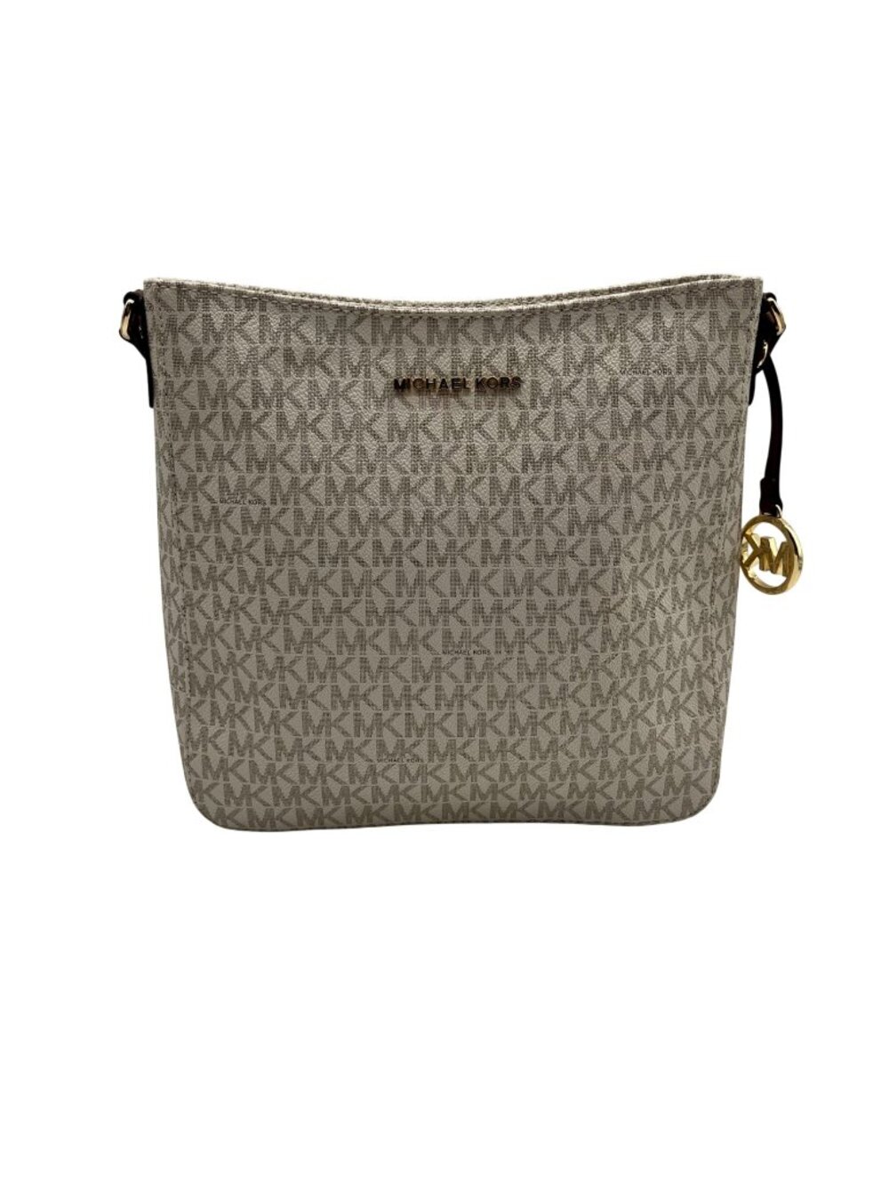 Michael Kors Vanilla Leather Jet Set Messenger Bag